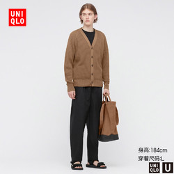 UNIQLO 优衣库 U系列 437347 插肩袖V领开衫