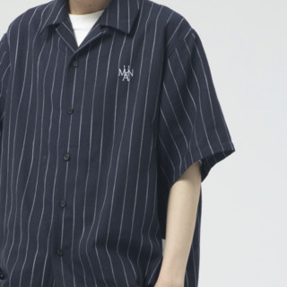 ATTEMPT MANUFACTURE 男士短袖衬衫 SHI04 藏青色 XL
