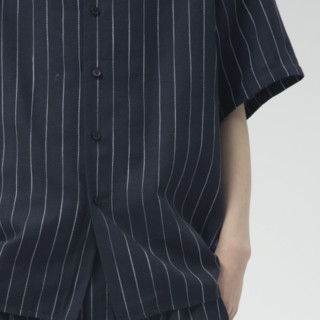ATTEMPT MANUFACTURE 男士短袖衬衫 SHI04 藏青色 XL