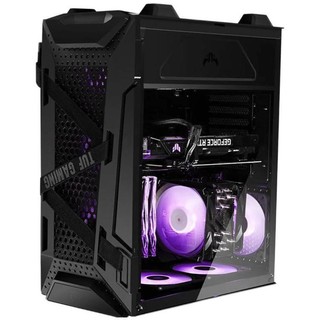 ASUS 华硕 组装电脑 （黑色、固态硬盘、锐龙R5-5600X、RTX 3060 Ti 8G、16GB)