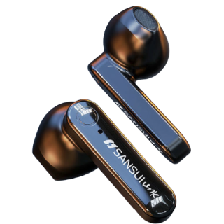 sansui山水tw25半入耳式真无线降噪蓝牙耳机暗黑色