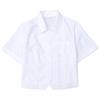墨秋jk事务所 JK制服 西式制服 女士短袖衬衫 短款 白色 S