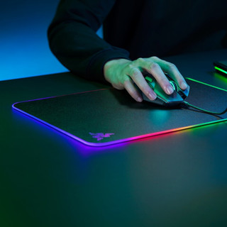 RAZER 雷蛇 烈焰神虫 V2 鼠标垫 织物版 355*255*3mm RGB 黑色