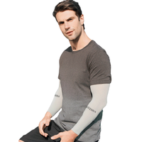 Nan ji ren 南极人 男女款防晒袖套套装 直筒款 3双装 灰色