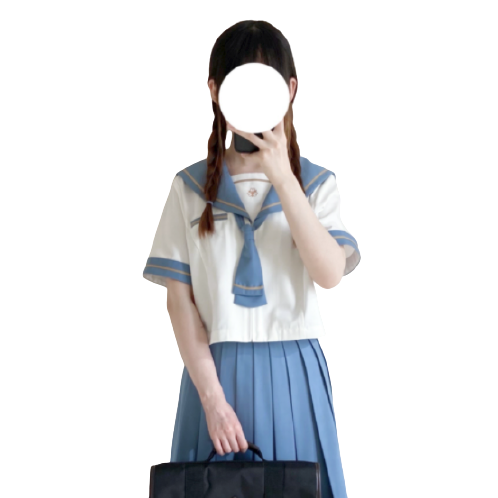 酸奶球 桜时川 JK制服 水手服 女士夏服上衣 白色 S