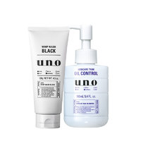 UNO 吾诺 男士护肤套装 (炭活净颜洁面膏130g+清爽型保湿调理乳160ml)
