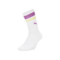 PUMA 彪马 SOCK 中性运动袜 907012-18 白色-紫色 43-46