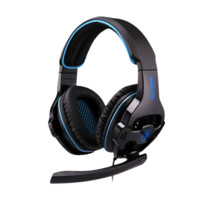 SADES 赛德斯 SA-810 耳罩式头戴式有线耳机 黑蓝色 USB口