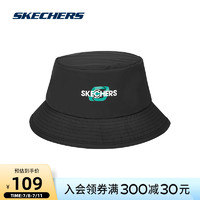 SKECHERS 斯凯奇 Skechers斯凯奇2021新款夏季环保系列撞色LOGO休闲舒适潮流渔夫帽