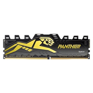 Apacer 宇瞻 黑豹系列 Panther DDR4 3000MHz 台式机内存 黑金色 8GB