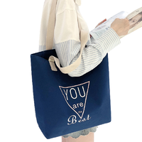 雨凡 女士单肩帆布包 三角 BD037 深蓝 中号