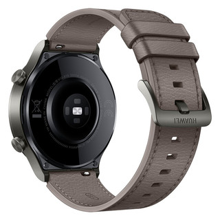 HUAWEI 华为 WATCH GT 2 Pro 时尚款 智能手表 46mm 灰色表盘 星云灰皮革表带（血氧、GPS、扬声器、温度计）