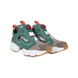 Reebok 锐步 Instapump Fury Boost 中性休闲运动鞋 GZ5363 绿色/灰色/乳白色 43