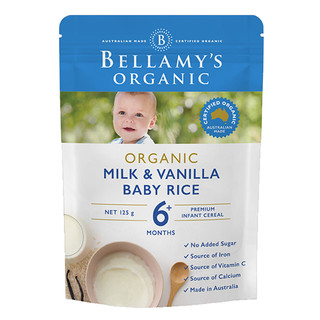 BELLAMY'S 贝拉米 有机米粉 澳版 1段 香草牛奶味 125g