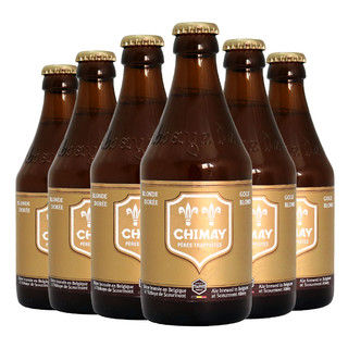 CHIMAY 智美 比利时智美金帽啤酒330mlx6瓶修道院小麦精酿组合装 1件装