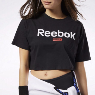 Reebok 锐步 Linear Logo 女子运动T恤 FI2032 黑色 XS