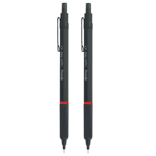 rOtring 红环 Rapid Pro系列 自动铅笔 黑色 0.5mm 2支装 灵感礼盒