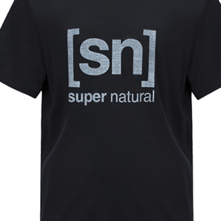 SUPER NATURAL 男子运动T恤 SMS01010138-B001 玄黑色 S