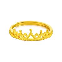 CHOW TAI FOOK 周大福 F217319 女士皇冠活口足金戒指 2.25g