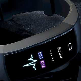 STIGER 斯泰克 P3A 智能手环 升级款 黑色 黑色硅胶表带（ECG、血压）
