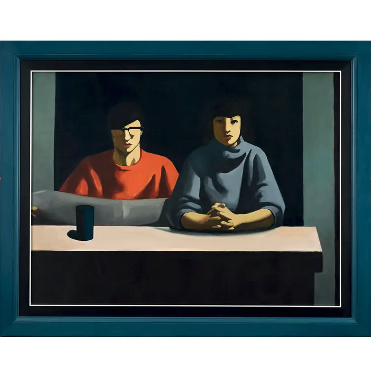 中国嘉德 耿建翌 灯光下的两个人 118×155cm 布面油画 1985