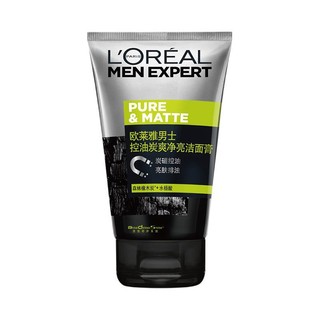 L'OREAL PARIS 巴黎欧莱雅 男士控油炭爽净亮洁面膏 100ml