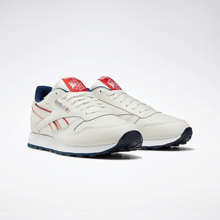 Reebok 锐步 Classic Leather 中性休闲运动鞋 DV8628 粉白色/红色/藏青色 36