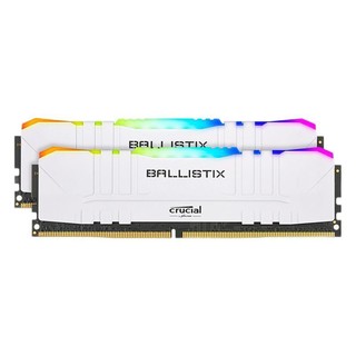 Crucial 英睿达 DDR4 3600MHz RGB 台式机内存 白色 32GB 16GB*2