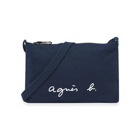 Agnès B. 男女款单肩帆布包 N483VSA9 黑色 中号