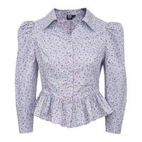 VERO MODA 女士七分袖衬衫 321231029 永蓝色 S