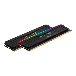 Crucial 英睿达 铂胜MAX系列 DDR4 4000MHz RGB 台式机内存 灯条 黑色 32GB 16GBx2 BLM2K16G40C18U4BL