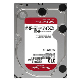 Western Digital 西部数据 红盘Plus系列 NAS硬盘 3TB（SMR、5400rpm、128MB）WD30EFZX