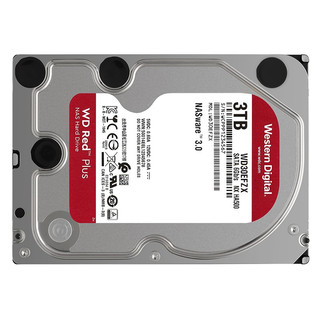 Western Digital 西部数据 红盘Plus系列 NAS硬盘 3TB（SMR、5400rpm、128MB）WD30EFZX