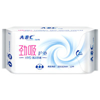 ABC 卫生巾 护垫卫生巾KMS劲吸棉柔卫生护垫163mm*22片(KMS健康配方)