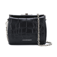 ALEXANDER MCQUEEN 女士皮革单肩包 502179DZY0Y-1000 黑色 中号