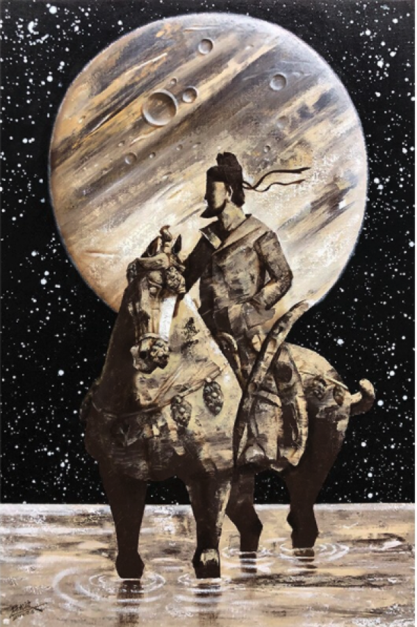 维格列艺术徐松波原作油画长安忆6090cm玄关壁画餐厅挂画售楼处艺术