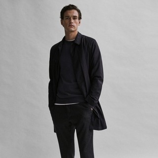 Massimo Dutti 25850 男装带夹层风衣