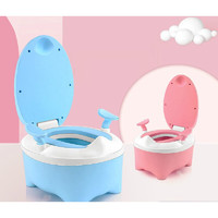 Disney 迪士尼 儿童马桶坐便器厕所训练尿盆 蓝送刷子
