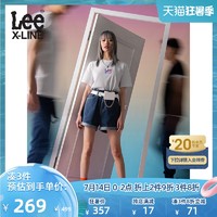 Lee XLINE 21新品宽松花苞牛仔短裤女显瘦L370415