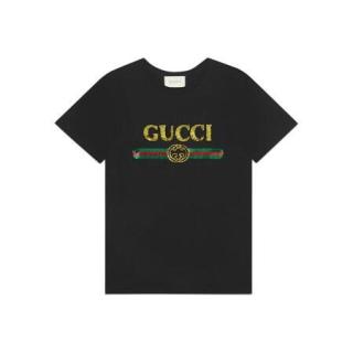 gucci 古驰 女士圆领短袖t恤 492347 xjarn 1082 黑色 xxs【报价 价格