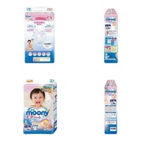 moony 4包装|moony 尤妮佳 L54片 纸尿裤/尿不湿 适合9-14kg（腰围53-56cm）的宝宝