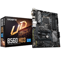 GIGABYTE 技嘉 B560 HD3 ATX主板（intel LGA1200、B560）+英特尔 酷睿i7-11700K CPU套装