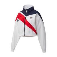 Reebok 锐步 CL F CROPPED FR VECTOR TT 女子运动夹克 GJ4957 白色/红色/藏青色 XS