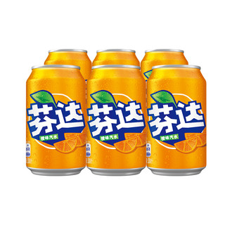 Fanta 芬达 汽水 橙味 330ml*6听