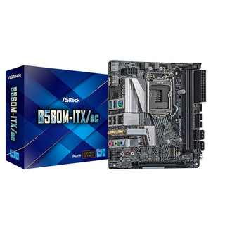 ASRock 华擎 B560M-ITX/AC Mini-ITX主板（Intel LGA1200、B560）