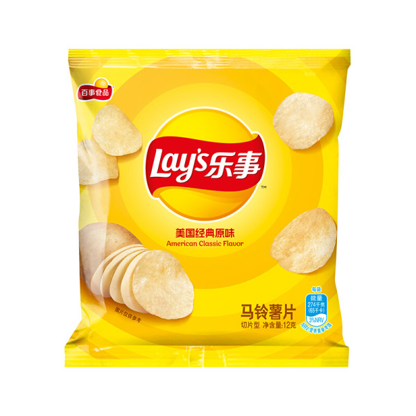 lays乐事薯片袋小包原味12g袋