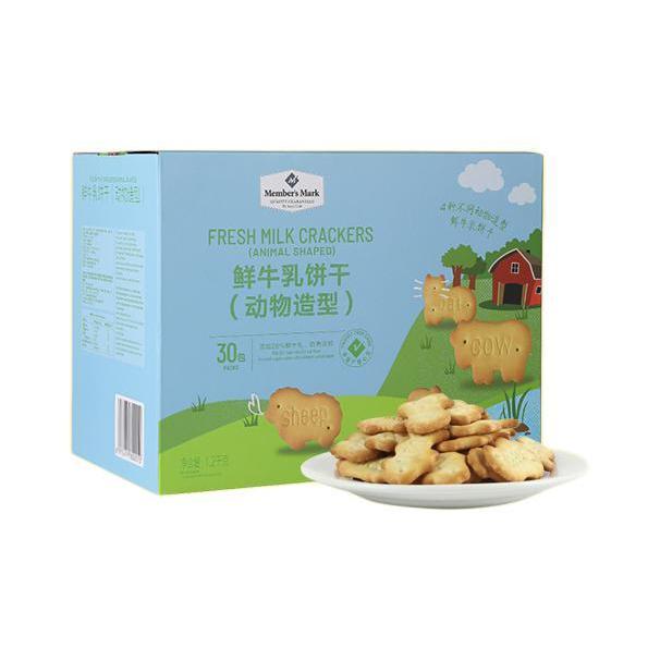 MEMBER'S MARK 会员制仓储店 鲜牛乳饼干 动物造型 1.2kg