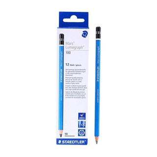 STAEDTLER 施德楼 100 六角杆铅笔 蓝色 9B 12支装