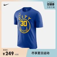 NIKE 耐克 Nike耐克官方金州勇士队NBA男子T恤印花休闲轻便新款夏季 CT9913