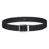 Dior 迪奥 Oblique 男士牛皮革针扣腰带 4333PLYSE_H03E 黑米色 95
